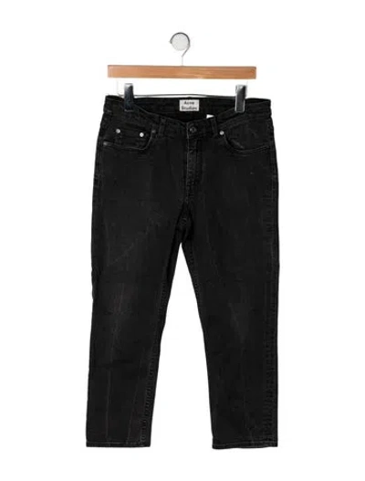 Pre-owned Acne Studios Mid-rise Straight Leg Jeans In Black