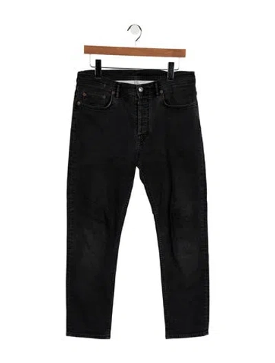 Pre-owned Acne Studios Mid-rise Straight Leg Jeans In Black