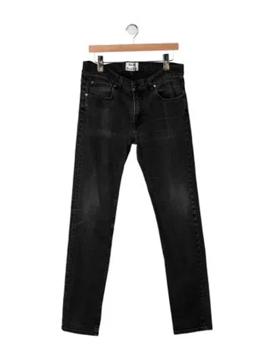 Pre-owned Acne Studios Mid-rise Straight Leg Jeans In Black