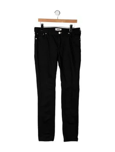 Pre-owned Acne Studios Mid-rise Straight Leg Jeans In Black