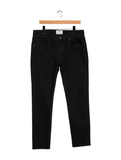 Pre-owned Acne Studios Mid-rise Straight Leg Jeans In Black