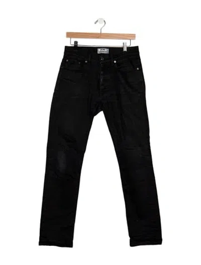 Pre-owned Acne Studios Mid-rise Straight Leg Jeans In Black