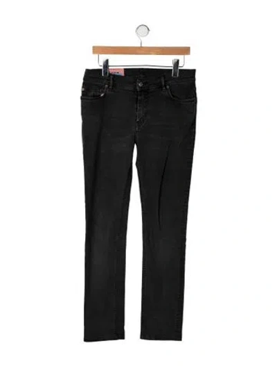 Pre-owned Acne Studios Mid-rise Straight Leg Jeans In Black