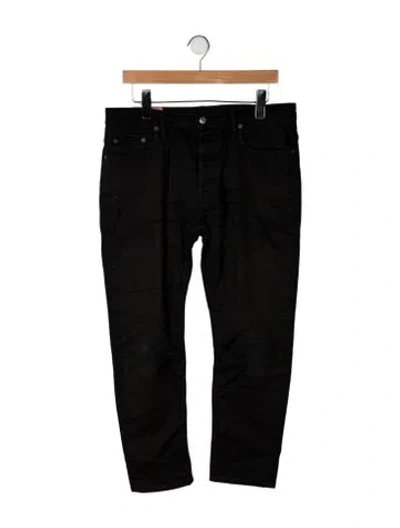 Pre-owned Acne Studios Mid-rise Straight Leg Jeans In Black