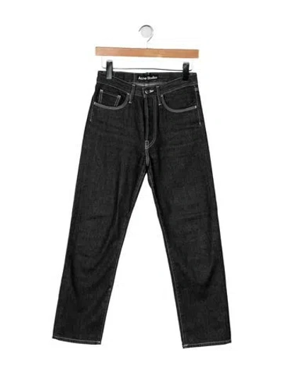 Pre-owned Acne Studios Mid-rise Straight Leg Jeans In Black/grey