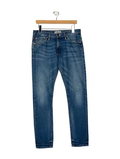 Pre-owned Acne Studios Mid-rise Straight Leg Jeans In Blue