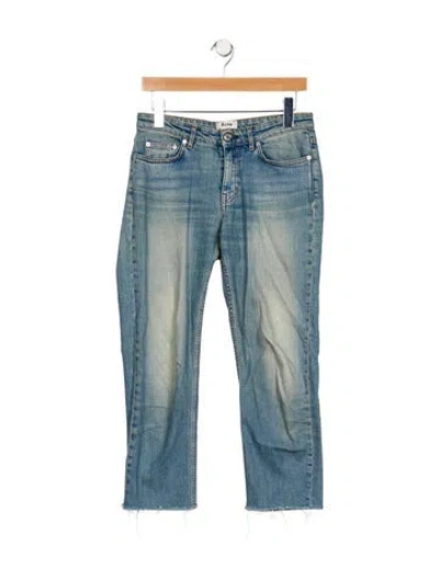 Pre-owned Acne Studios Mid-rise Straight Leg Jeans In Blue