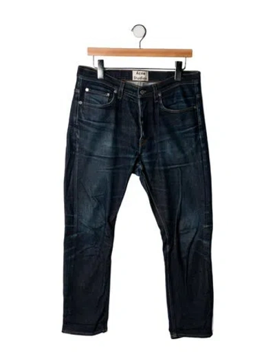 Pre-owned Acne Studios Mid-rise Straight Leg Jeans In Blue