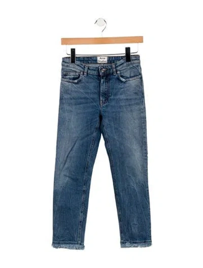 Pre-owned Acne Studios Mid-rise Straight Leg Jeans In Blue