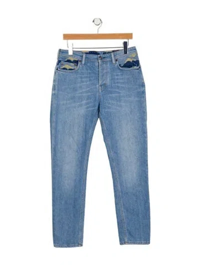 Pre-owned Acne Studios Mid-rise Straight Leg Jeans In Blue