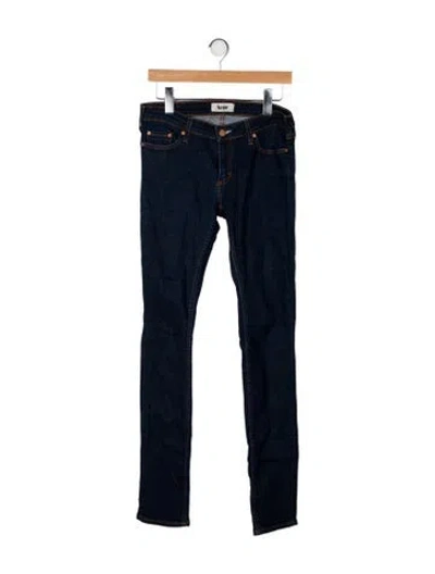 Pre-owned Acne Studios Mid-rise Straight Leg Jeans In Blue