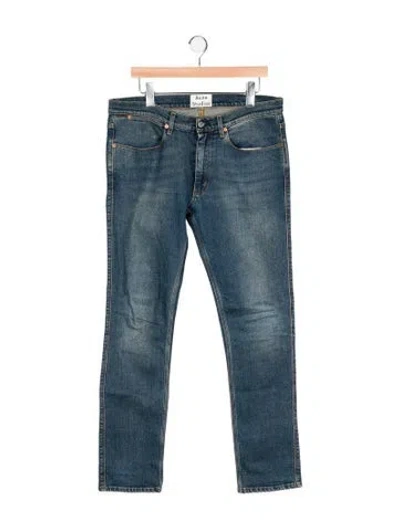 Pre-owned Acne Studios Mid-rise Straight Leg Jeans In Blue