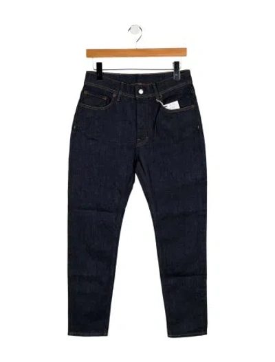 Pre-owned Acne Studios Mid-rise Straight Leg Jeans In Blue