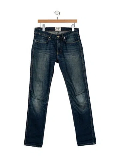 Pre-owned Acne Studios Mid-rise Straight Leg Jeans In Blue