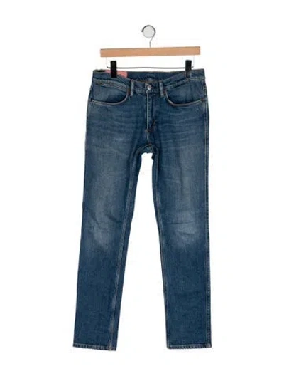 Pre-owned Acne Studios Mid-rise Straight Leg Jeans In Blue