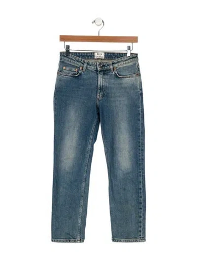 Pre-owned Acne Studios Mid-rise Straight Leg Jeans In Blue