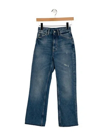 Pre-owned Acne Studios Mid-rise Straight Leg Jeans In Blue