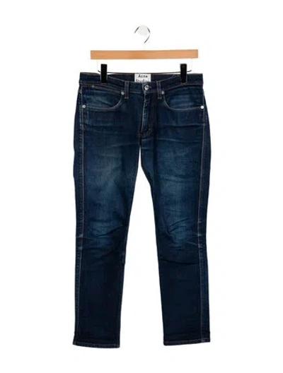 Pre-owned Acne Studios Mid-rise Straight Leg Jeans In Blue