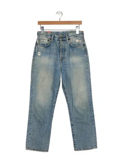 Pre-owned Acne Studios Mid-rise Straight Leg Jeans In Blue