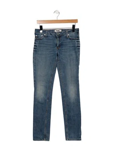 Pre-owned Acne Studios Mid-rise Straight Leg Jeans In Blue