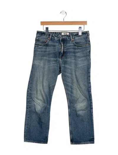Pre-owned Acne Studios Mid-rise Straight Leg Jeans In Blue