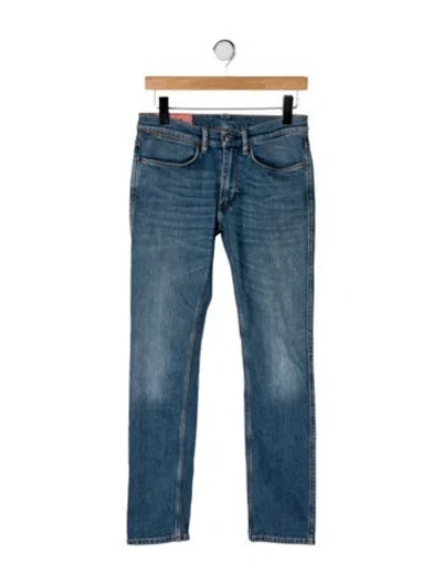 Pre-owned Acne Studios Mid-rise Straight Leg Jeans In Blue