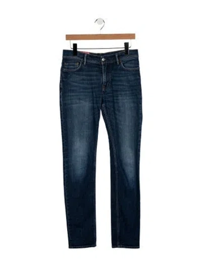 Pre-owned Acne Studios Mid-rise Straight Leg Jeans In Blue