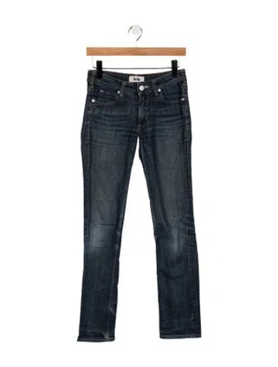 Pre-owned Acne Studios Mid-rise Straight Leg Jeans In Blue