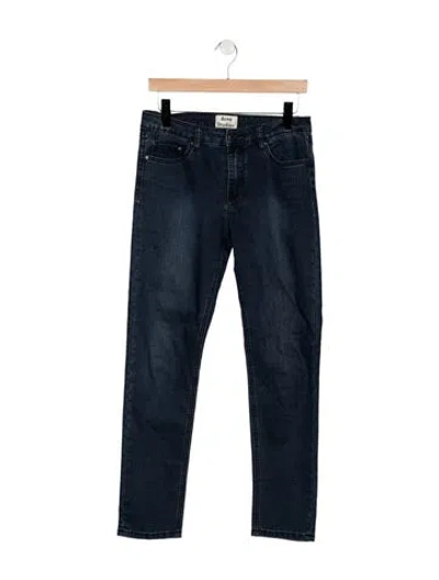 Pre-owned Acne Studios Mid-rise Straight Leg Jeans In Blue