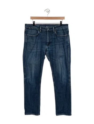 Pre-owned Acne Studios Mid-rise Straight Leg Jeans In Blue