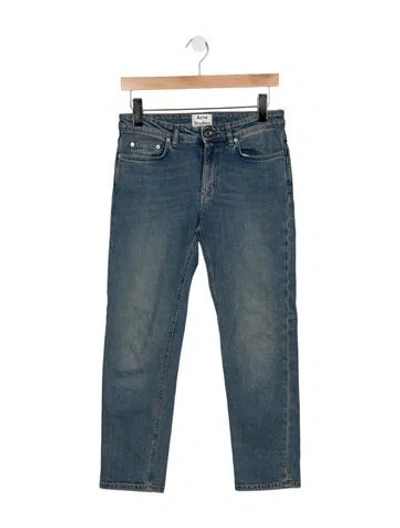 Pre-owned Acne Studios Mid-rise Straight Leg Jeans In Blue
