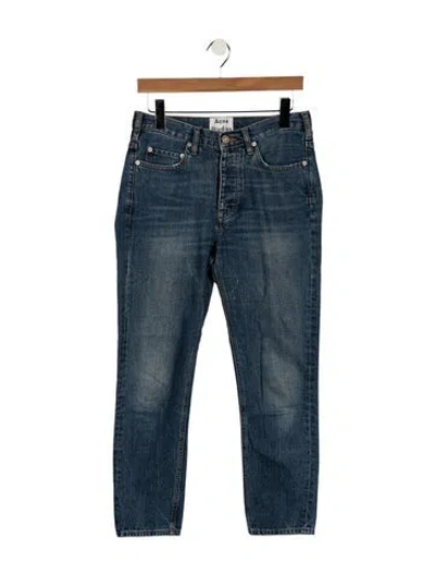 Pre-owned Acne Studios Mid-rise Straight Leg Jeans In Blue