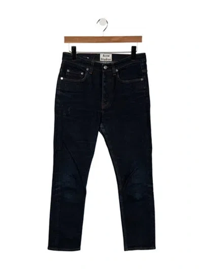 Pre-owned Acne Studios Mid-rise Straight Leg Jeans In Blue