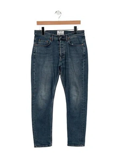 Pre-owned Acne Studios Mid-rise Straight Leg Jeans In Blue