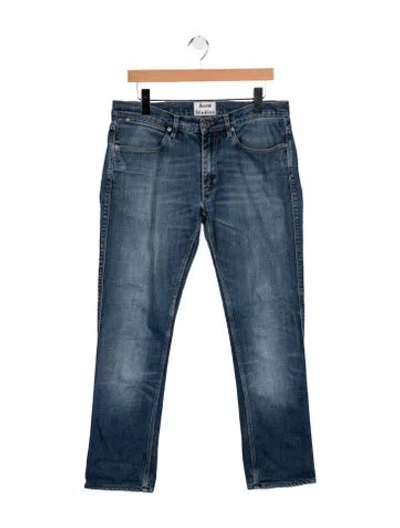 Pre-owned Acne Studios Mid-rise Straight Leg Jeans In Blue