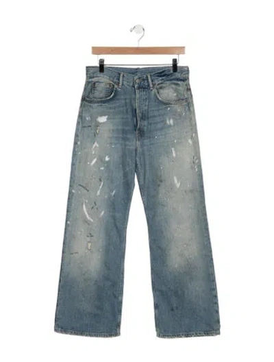 Pre-owned Acne Studios Mid-rise Straight Leg Jeans In Blue