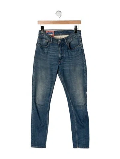 Pre-owned Acne Studios Mid-rise Straight Leg Jeans In Blue