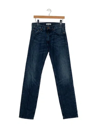 Pre-owned Acne Studios Mid-rise Straight Leg Jeans In Blue