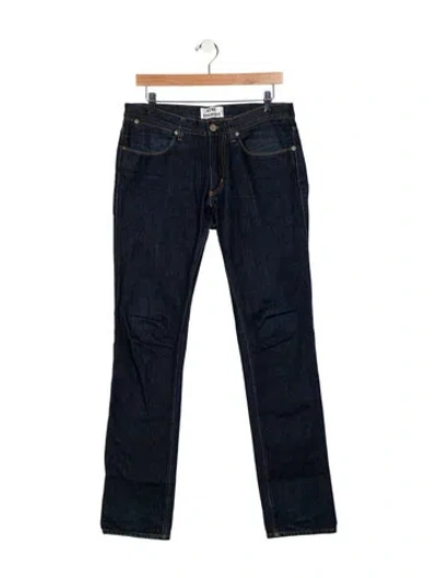 Pre-owned Acne Studios Mid-rise Straight Leg Jeans In Blue