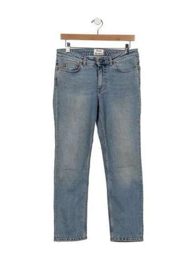 Pre-owned Acne Studios Mid-rise Straight Leg Jeans In Blue