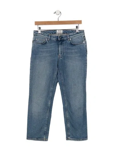 Pre-owned Acne Studios Mid-rise Straight Leg Jeans In Blue