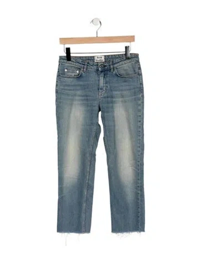 Pre-owned Acne Studios Mid-rise Straight Leg Jeans In Blue