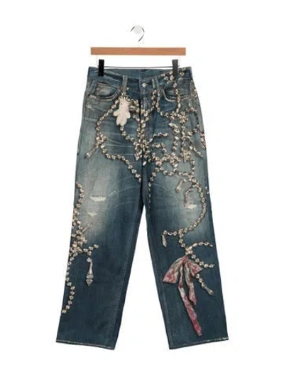 Pre-owned Acne Studios Mid-rise Straight Leg Jeans In Blue