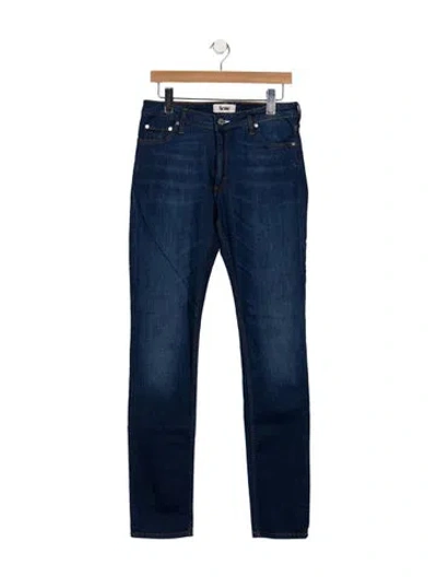 Pre-owned Acne Studios Mid-rise Straight Leg Jeans In Blue