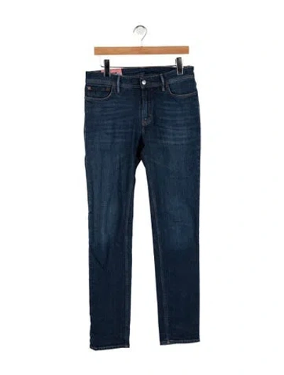 Pre-owned Acne Studios Mid-rise Straight Leg Jeans In Blue
