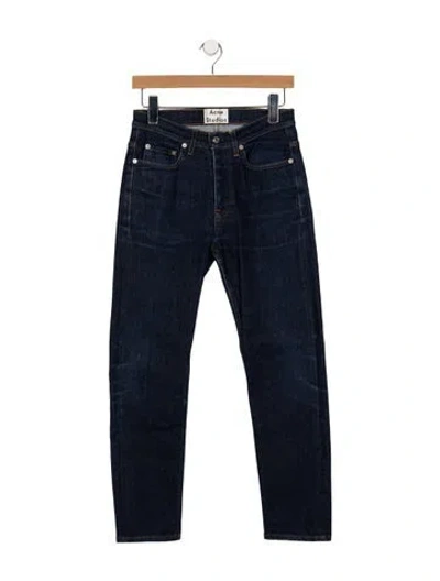 Pre-owned Acne Studios Mid-rise Straight Leg Jeans In Blue