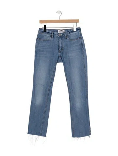 Pre-owned Acne Studios Mid-rise Straight Leg Jeans In Blue