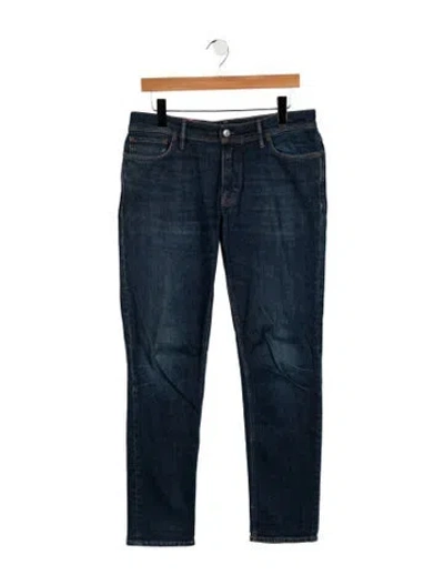 Pre-owned Acne Studios Mid-rise Straight Leg Jeans In Blue