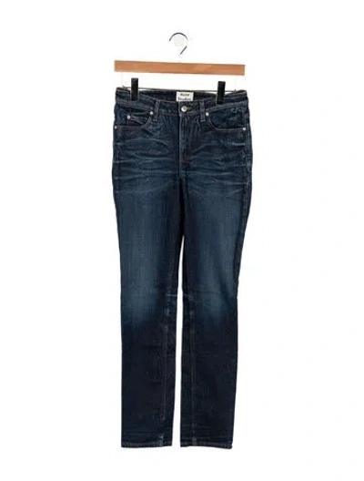 Pre-owned Acne Studios Mid-rise Straight Leg Jeans In Blue