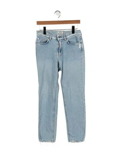 Pre-owned Acne Studios Mid-rise Straight Leg Jeans In Blue